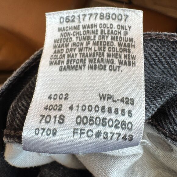 Vintage Y2K Levi's 505 Jeans 33x30 Black Faded Baggy Relaxed Fit Grunge Denim - Picture 6 of 8